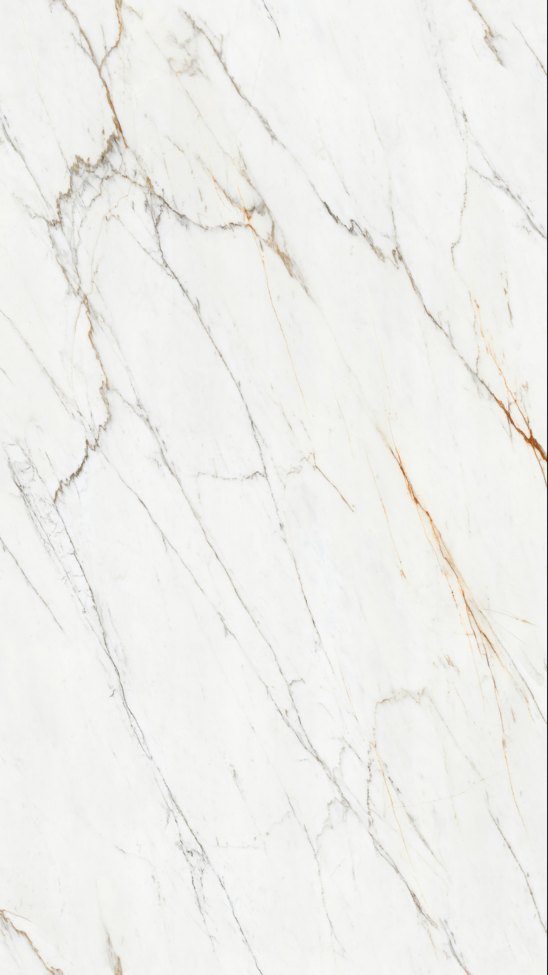 Norway Golden Silk White (High Gloss), Dual-sided Full Continuous Vein